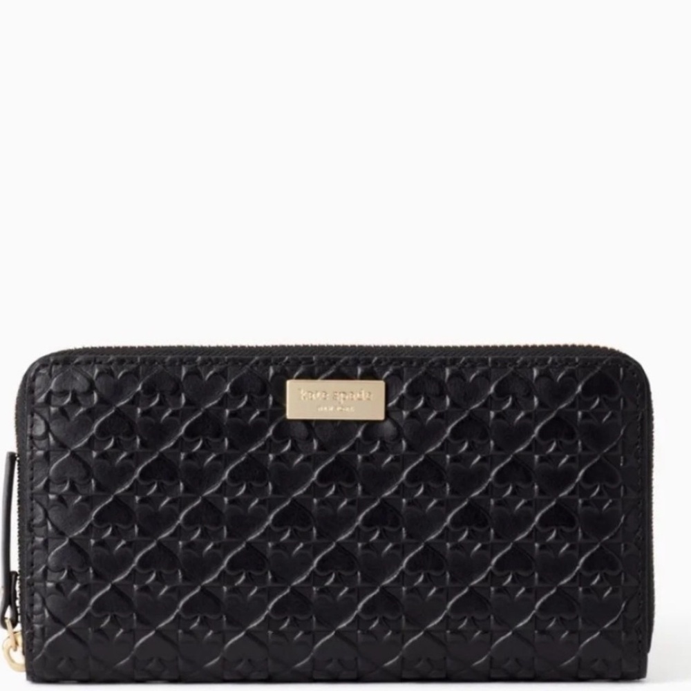 Kate Spade New York Women Penn Place Embossed Neda Zip Around Wallet Black